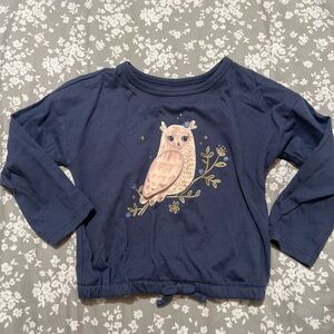 OshKosh B'gosh Navy Blue Owl Long Sleeve Tee